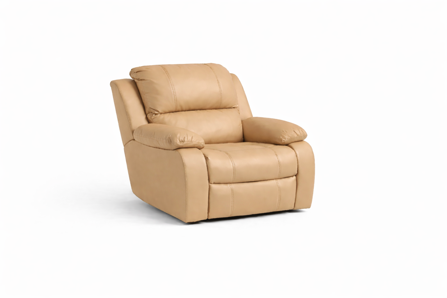 One Seater Static Chair - Embossed Bufallo Fabric: not reclining