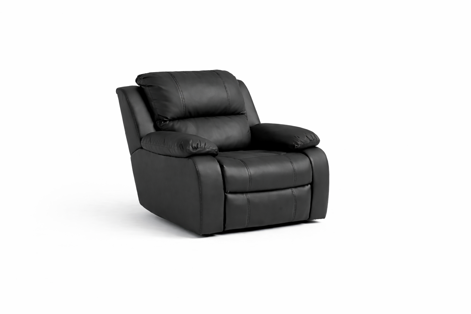 One Seater Static Chair - Embossed Bufallo Fabric: not reclining