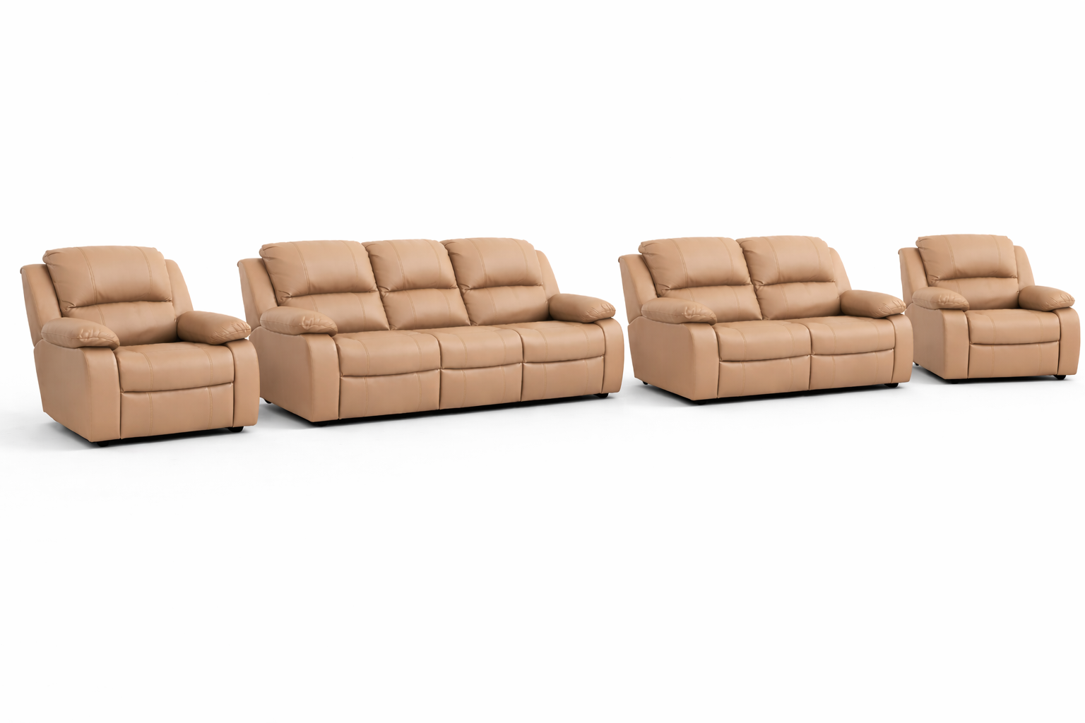 3-2-1-1 Sofa Set – Embossed Buffalo Fabric (Static)