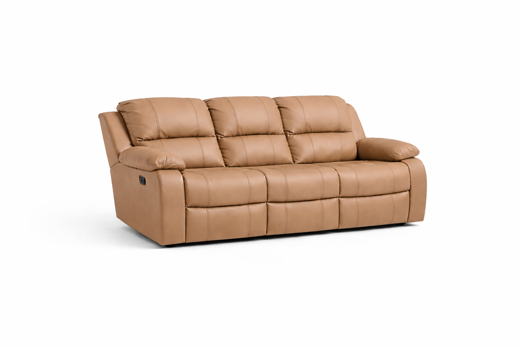 3 Seater Sofa non Recliner: Embossed Bufallo Fabric