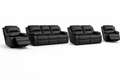 3-2-1-1 Sofa Set with 2 Recliner Chairs – Embossed Buffalo Fabric