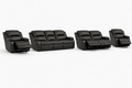 3-2-1-1 Recliner Sofa Set with 4 Recliners – Embossed Buffalo Fabric