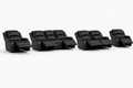 3-2-1-1 Full Recliner Sofa Set – 6 Recliners - Embossed Buffalo Fabric