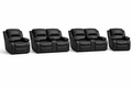 2-2-1-1 Sofa Set with Dual Consoles – Embossed Buffalo Fabric (Static)