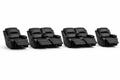 2-2-1-1 Full Recliner Sofa Set with Dual Consoles – Embossed Buffalo Fabric 6 Recliners