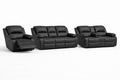3-2-1 Sofa Set with Console & Recliner Chair – Embossed Buffalo Fabric