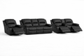 3-2-1 Recliner Sofa Set with Console – Embossed Buffalo Fabric with 3 Recliners