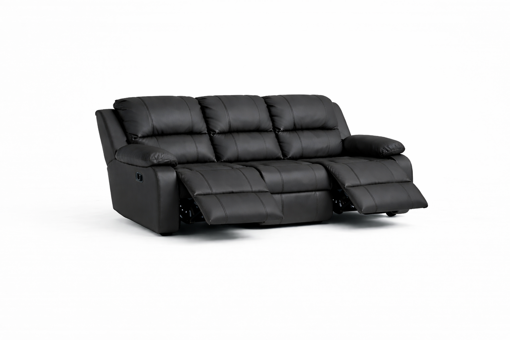 3 seater Recliner Sofa: Embossed Bufallo Fabric