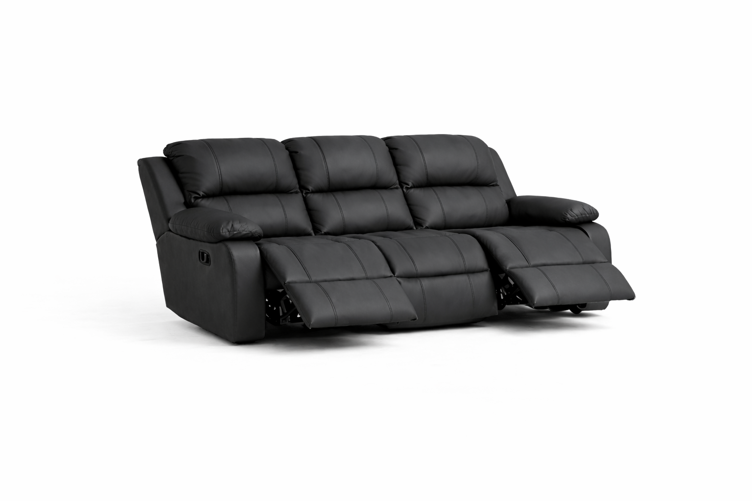 Genuine Leather Three-Seater Recliner – Premium Sofa