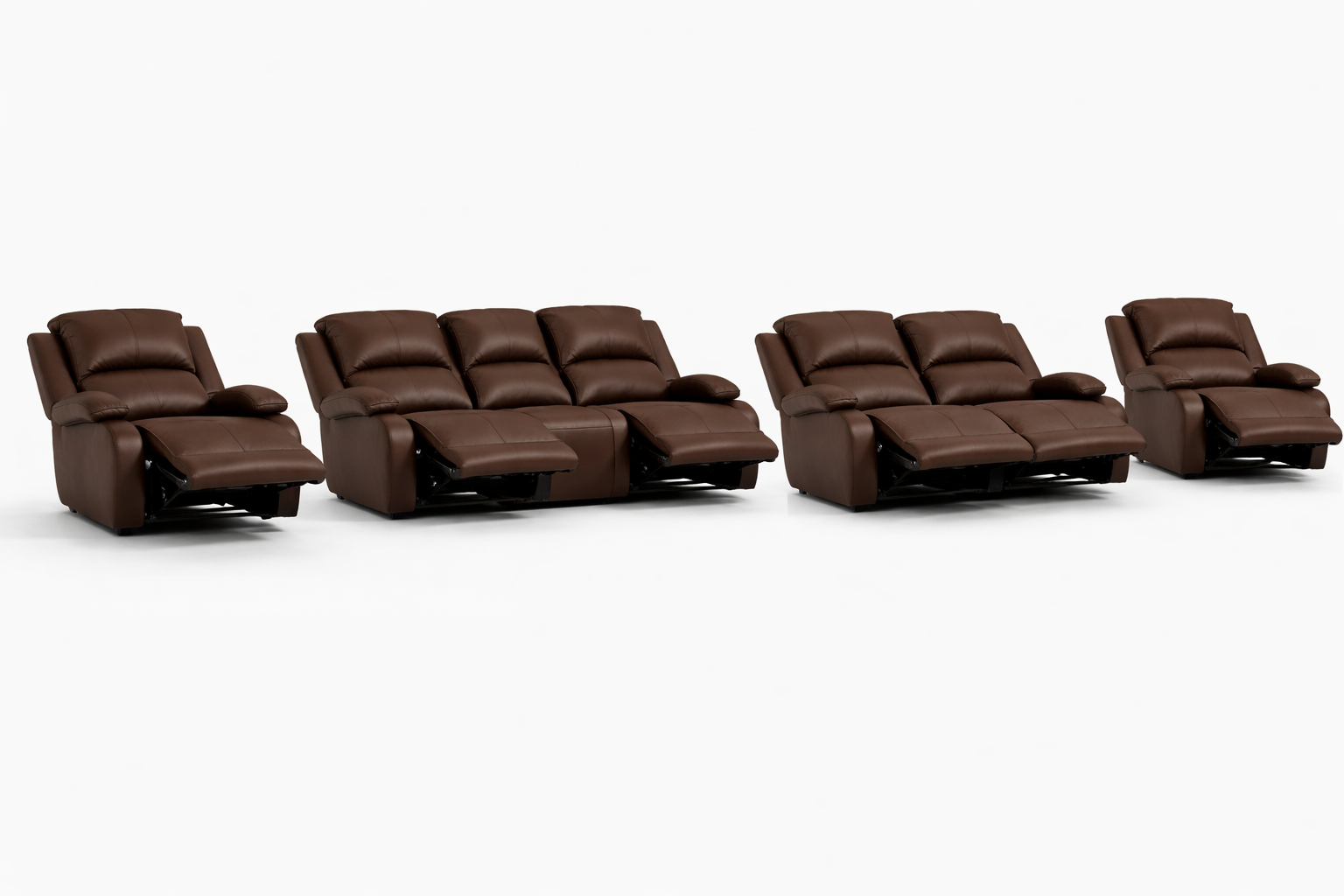 3-2-1-1 All seats Reclining Sofa Set – Genuine Leather
