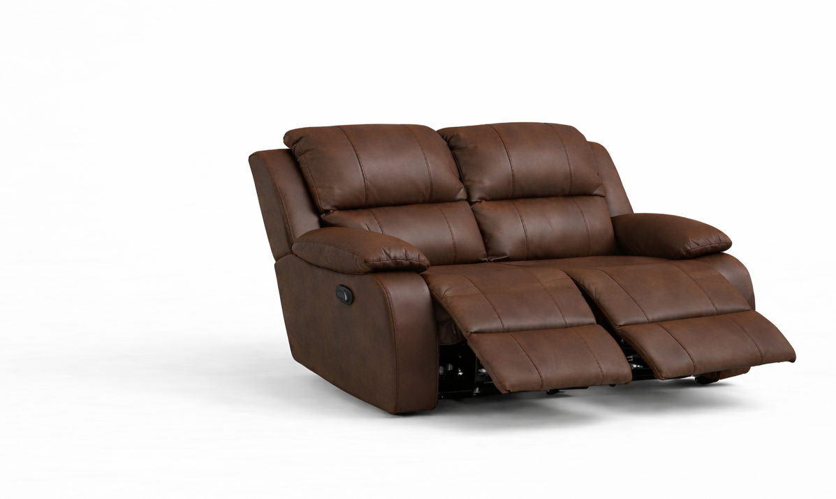 Genuine Leather Two-Seater Recliner – Premium Sofa