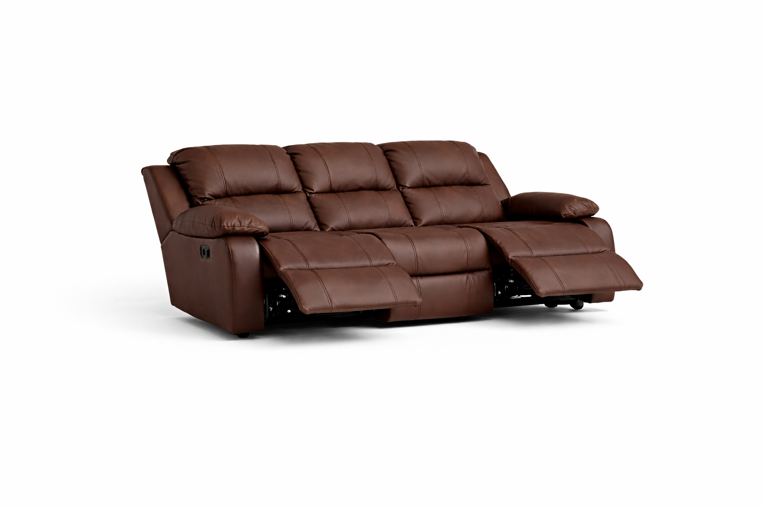 Genuine Leather Three-Seater Recliner – Premium Sofa