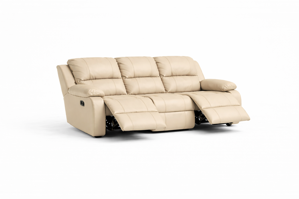 3 seater Recliner Sofa: Embossed Bufallo Fabric