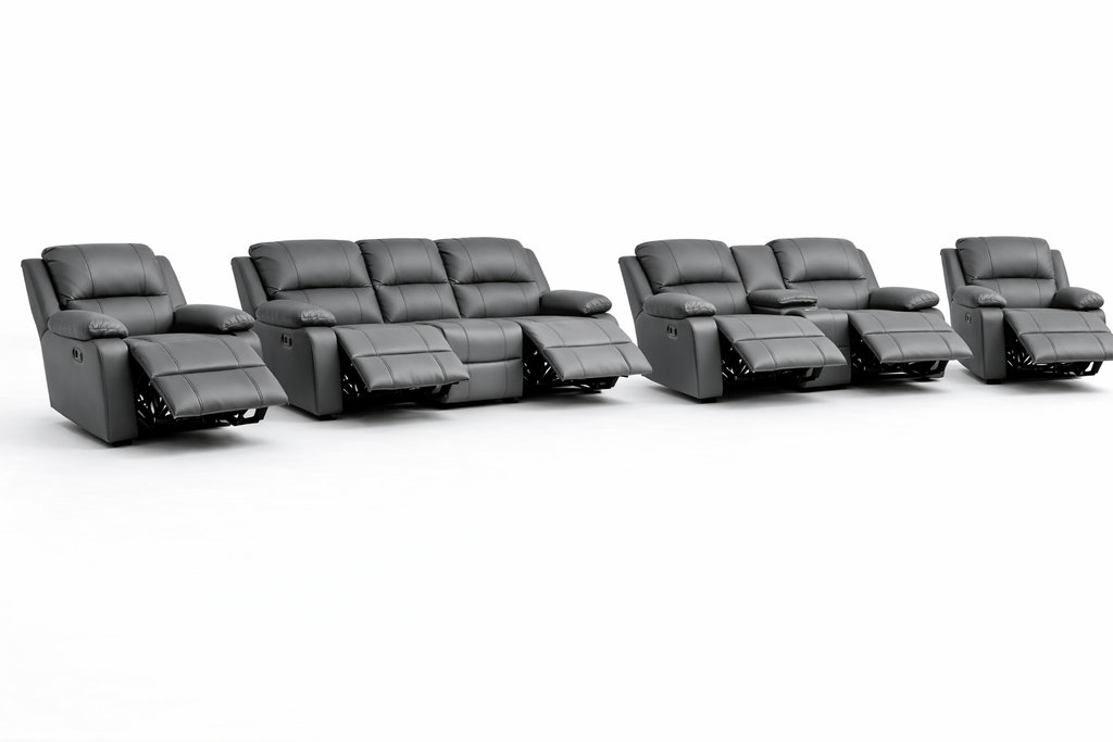 3-2-1-1 All Seats Reclining with Console – Genuine Leather
