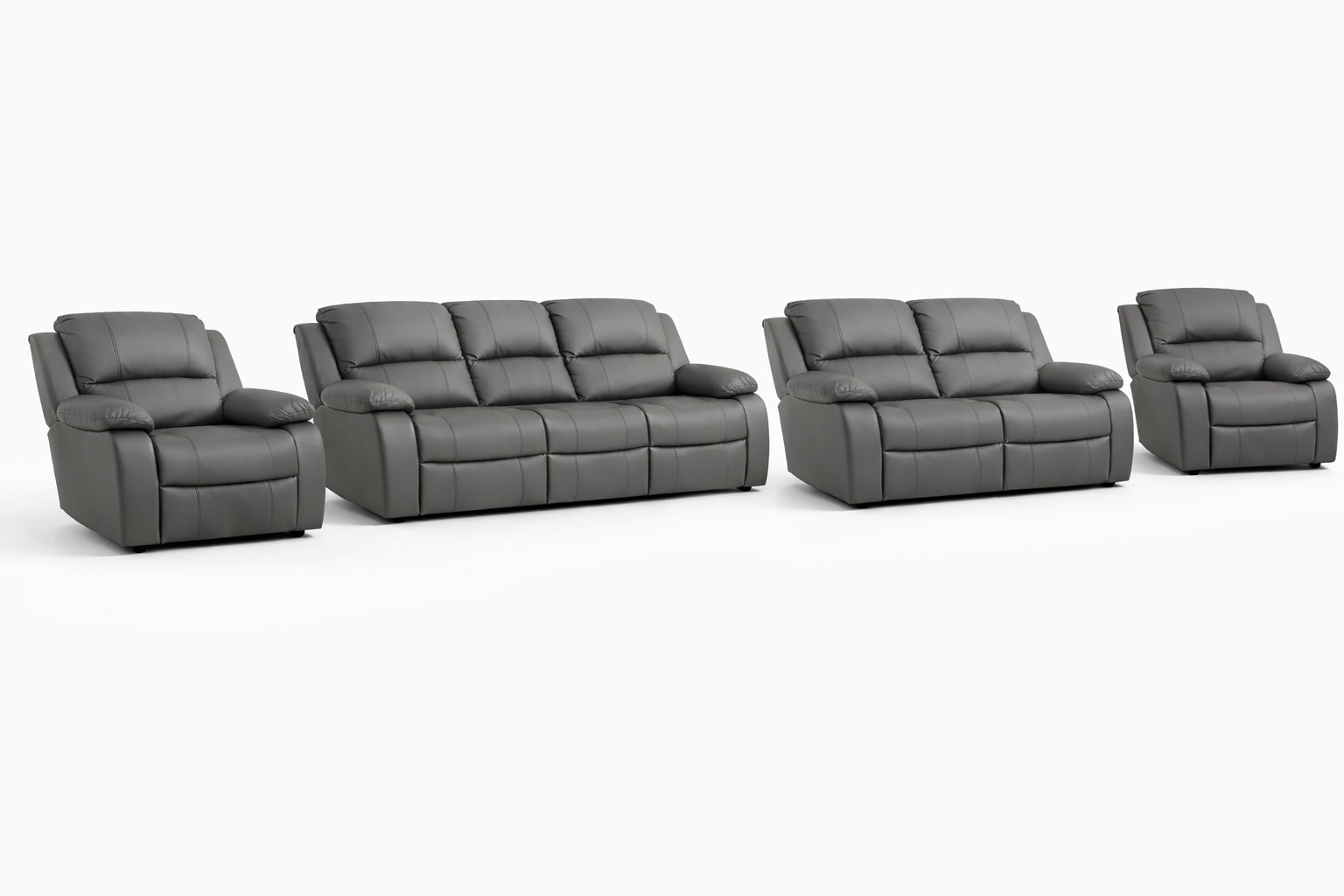 3-2-1-1 Sofa Set – Genuine Leather (Premium Static)