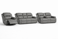 3-2-1 Sofa Set with Console & 1 Recliner Chair – Genuine Leather