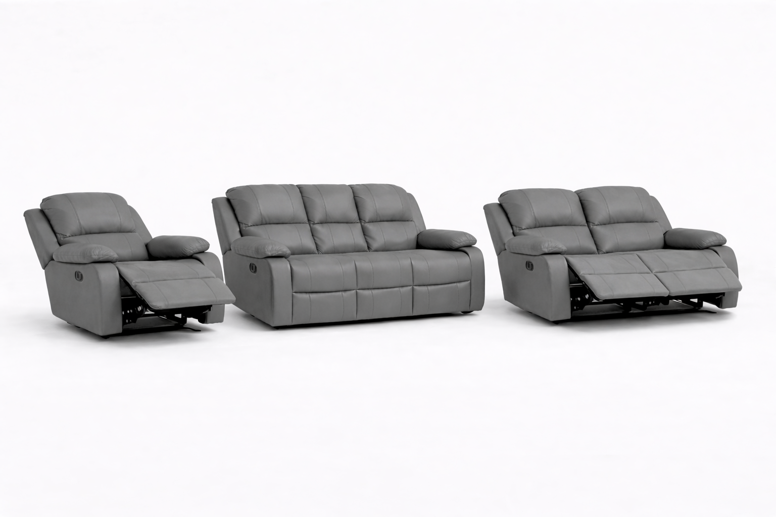 3-2-1 Recliner Sofa Set with 3 recliners – Genuine Leather