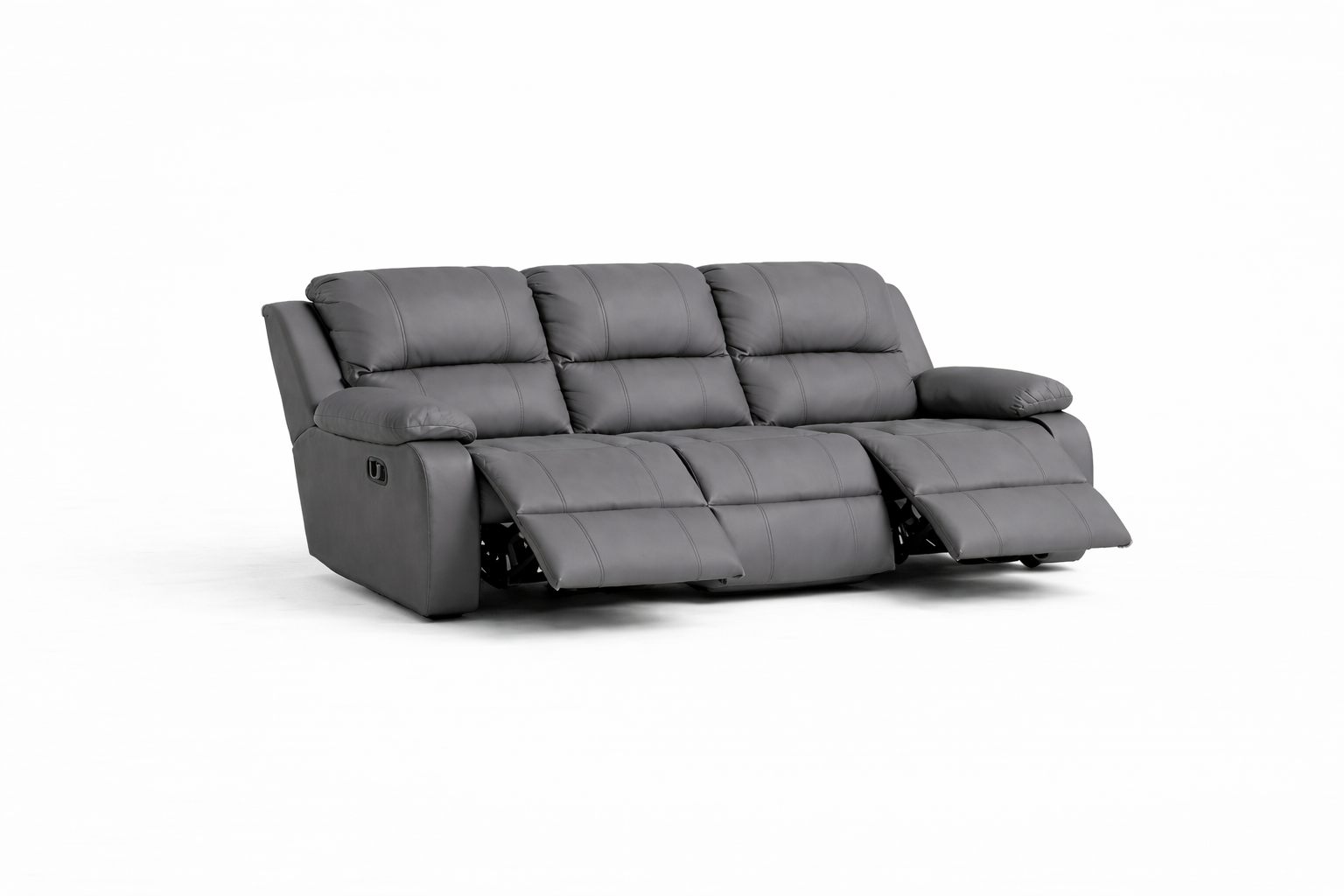 Genuine Leather Three-Seater Recliner – Premium Sofa