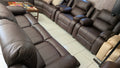 5-Seater Brown Buffalo Fabric Lounge Suite with Optional Recliner Upgrade