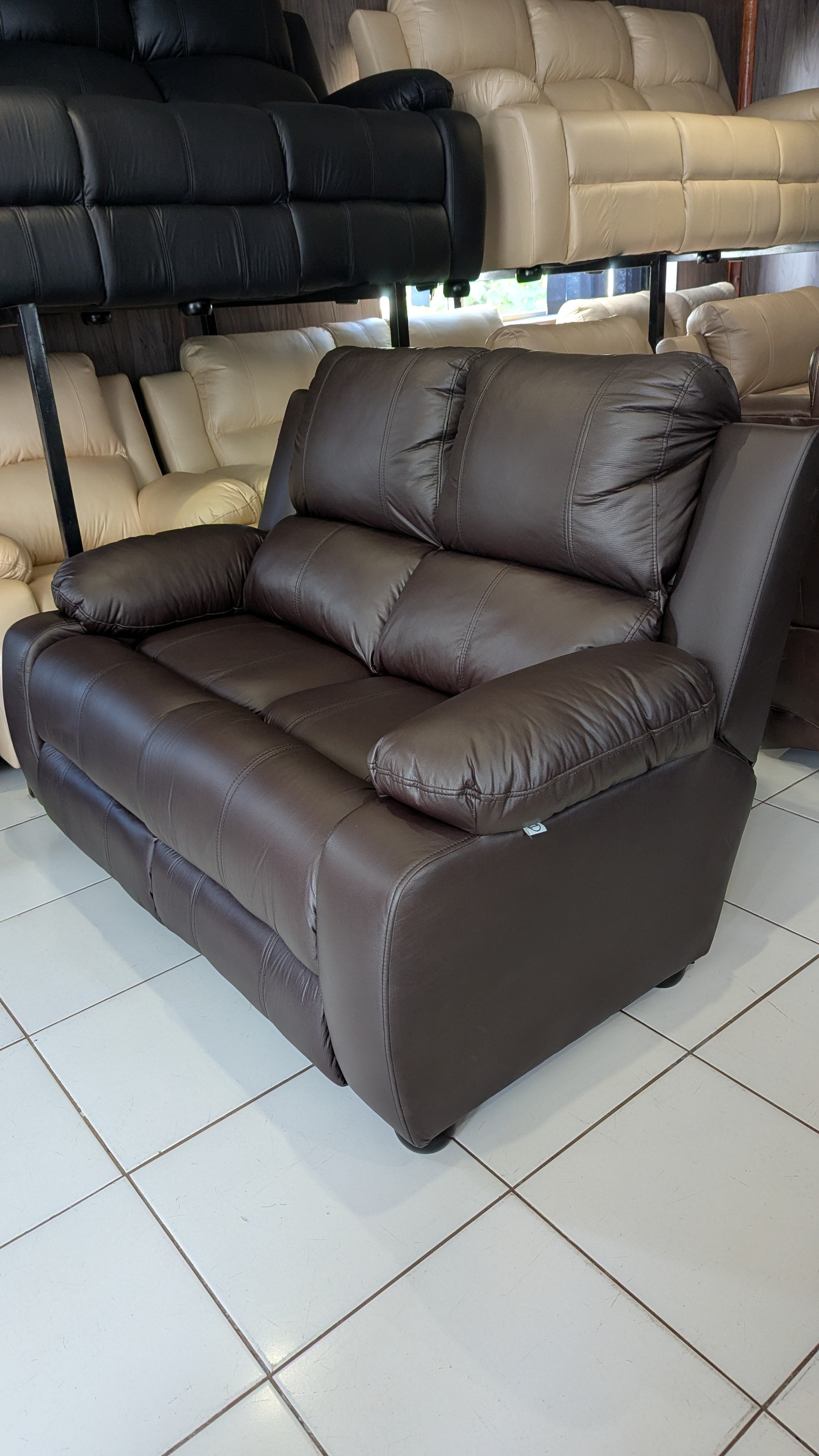 Brown Buffalo Fabric Lounge Suite