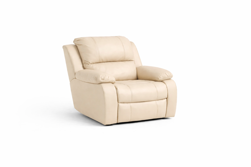 One Seater Static Chair - Embossed Bufallo Fabric: not reclining