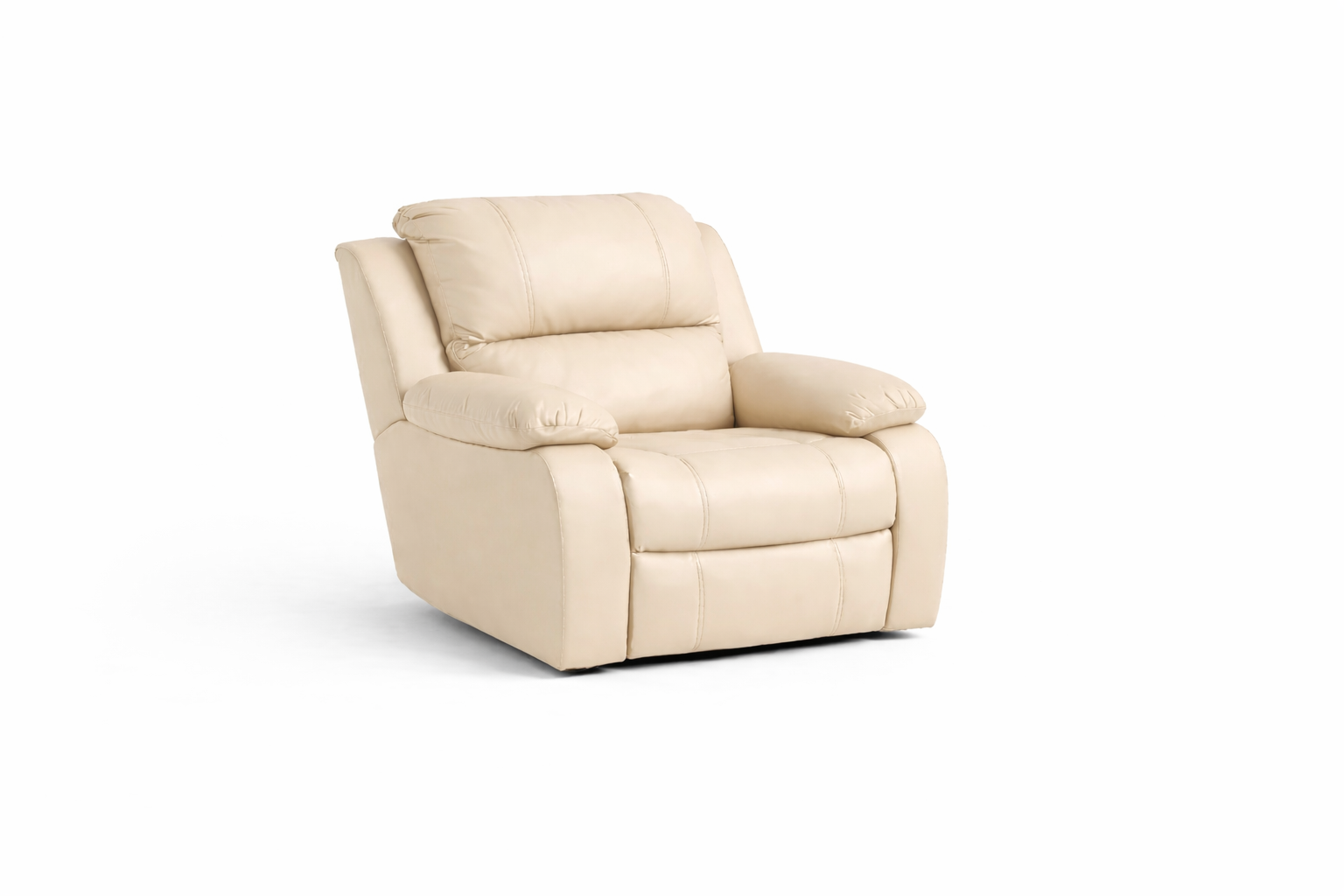 One Seater Static Chair - Embossed Bufallo Fabric: not reclining