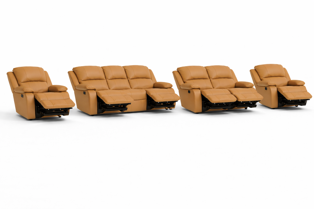 3-2-1-1 All seats Reclining Sofa Set – Genuine Leather