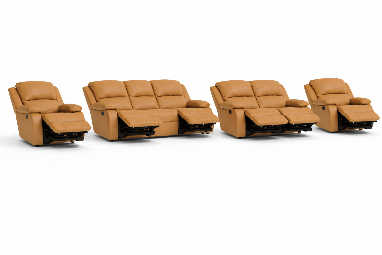3-2-1-1 All seats Reclining Sofa Set – Genuine Leather