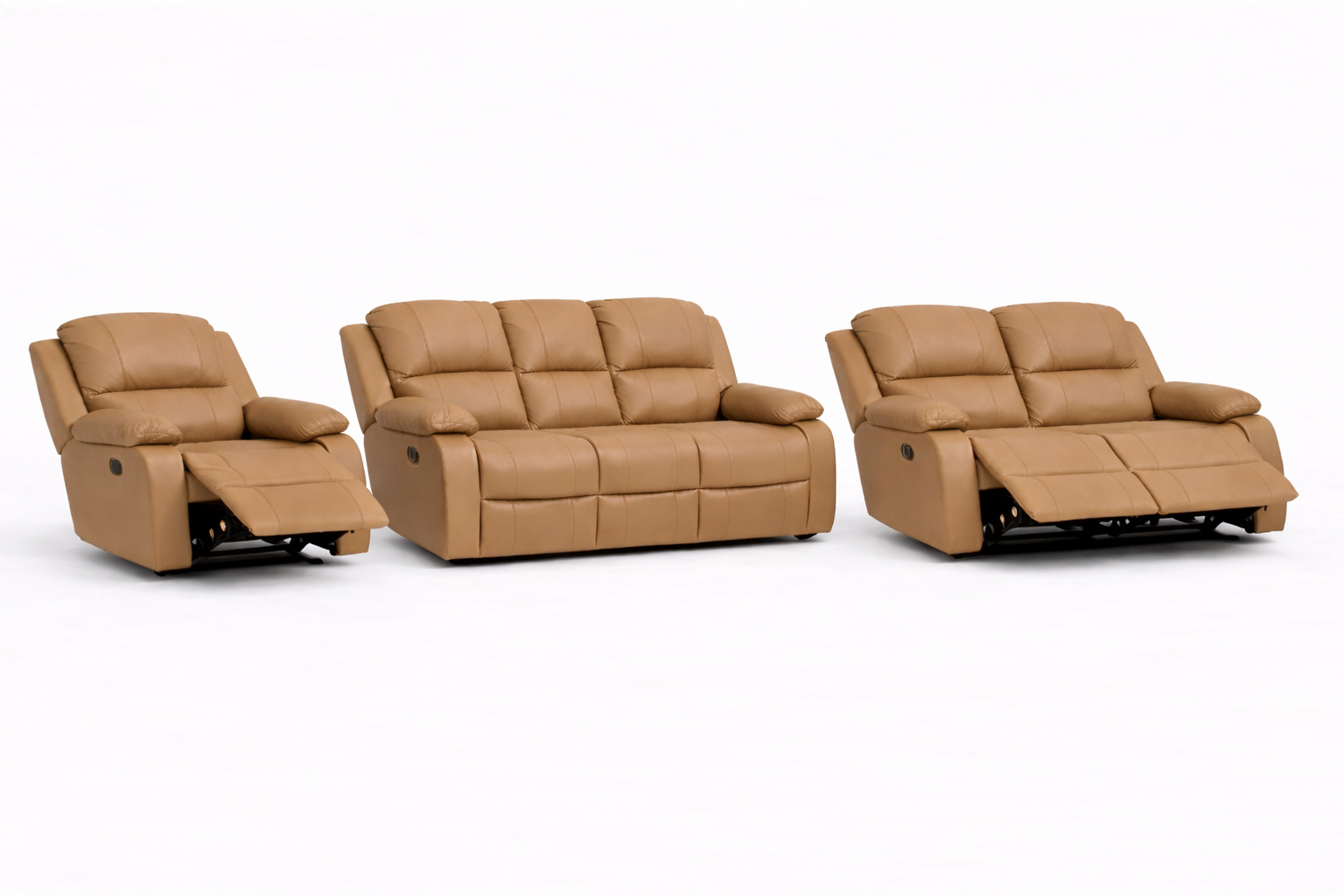3-2-1 Recliner Sofa Set with 3 recliners – Genuine Leather