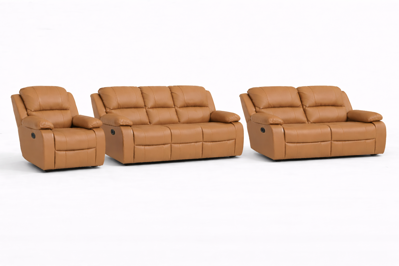 3-2-1 Sofa Set – Genuine Leather (Premium Static)