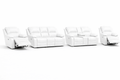 3-2-1-1 Sofa Set with Console & 2 Recliner Chairs – Genuine Leather