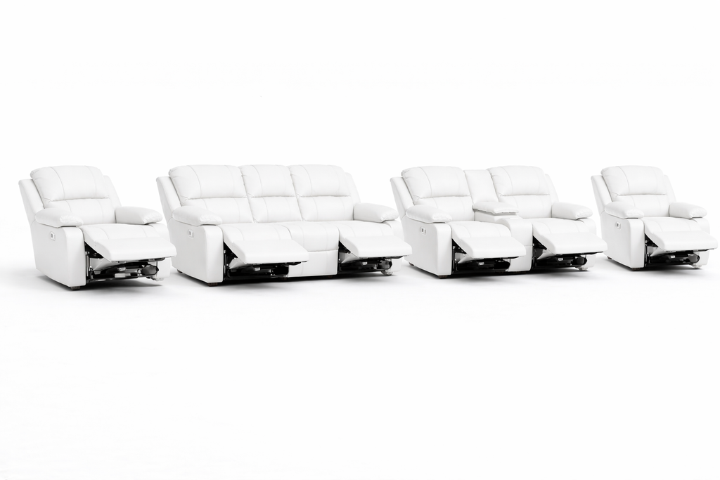 3-2-1-1 All Seats Reclining with Console – Genuine Leather