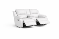 Genuine Leather Two-Seater Recliner with Console – Premium Sofa