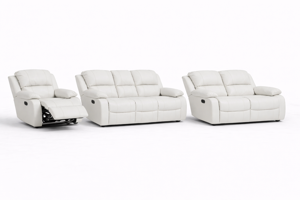 3-2-1 Sofa Set with 1 Recliner Chair – Genuine Leather