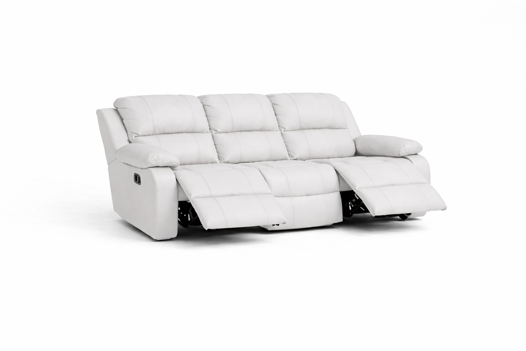 Genuine Leather Three-Seater Recliner – Premium Sofa