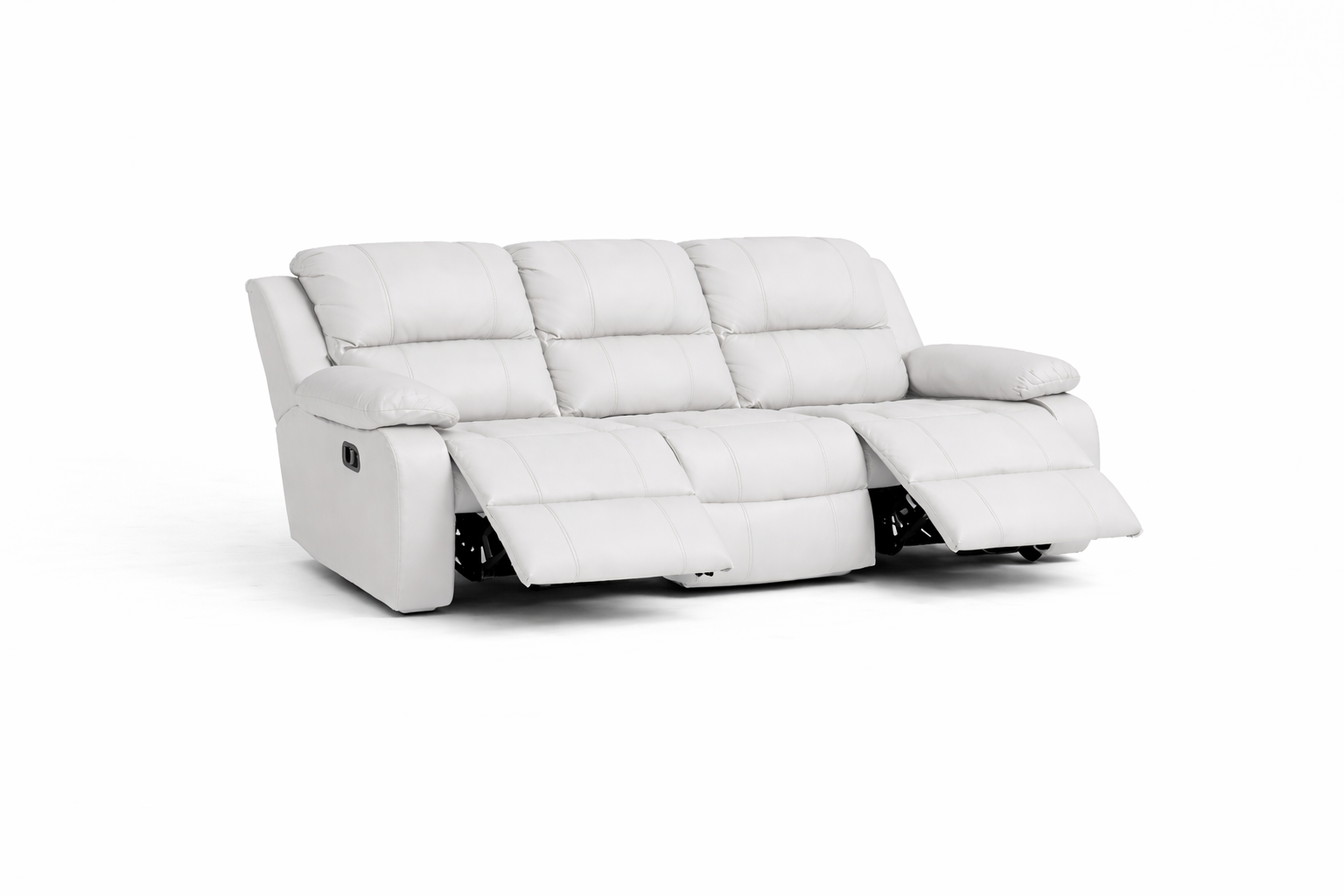 Genuine Leather Three-Seater Recliner – Premium Sofa